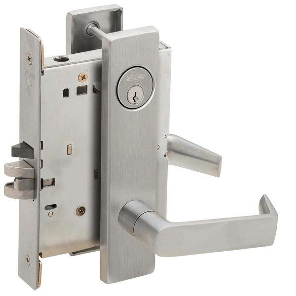 Schlage Grade 1 Entrance Office with Auto Unlocking Mortise Lock, Conventional Cylinder, S123 Keyway, 06 Lev L9056P 06L 626